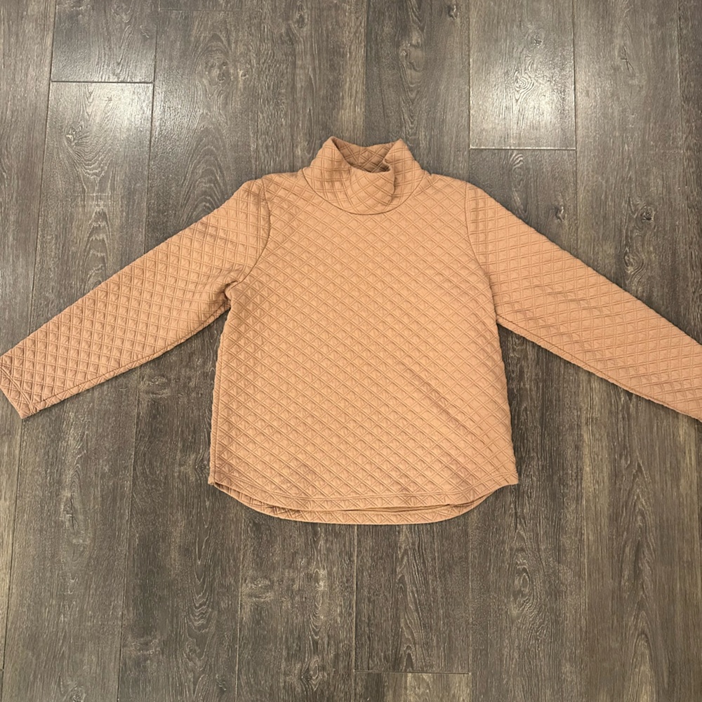 J. Crew Quilted Top in Warm Brown